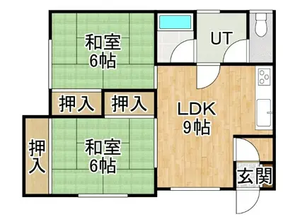 コーポ24(2LDK/1階)の間取り写真