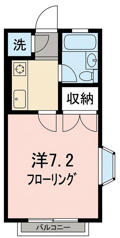 サニ-ヒルズ(ワンルーム/2階)の間取り写真