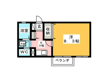 リトルFX(1K/2階)の間取り写真