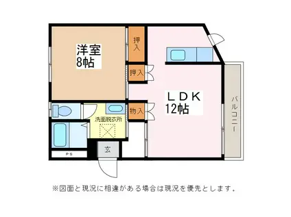 コーポ中川(1LDK/2階)の間取り写真