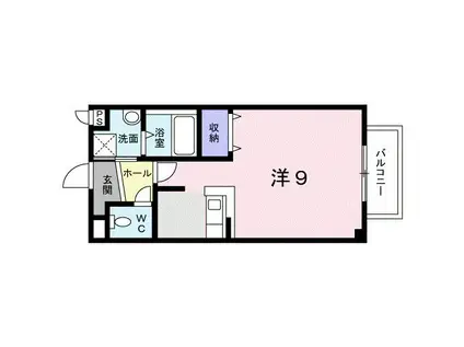 ヒルズハウス坂之上(ワンルーム/1階)の間取り写真