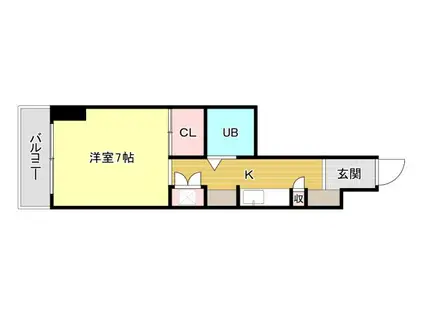 リエス浜松駅南(1K/5階)の間取り写真