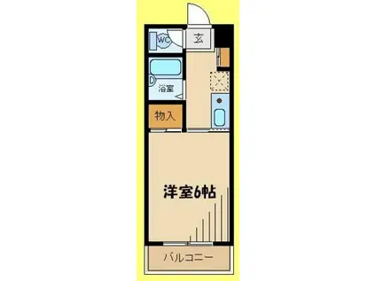 ラベンダー仙川(1K/2階)の間取り写真