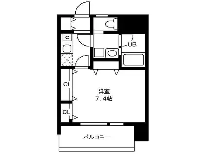 アール・ケープラザ横浜V(1K/10階)の間取り写真