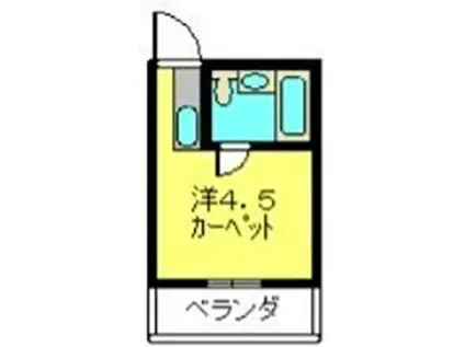 塚平ビル(ワンルーム/4階)の間取り写真