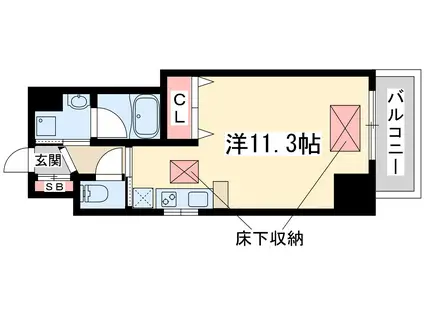 ドルチェヴィータ新大阪(ワンルーム/4階)の間取り写真