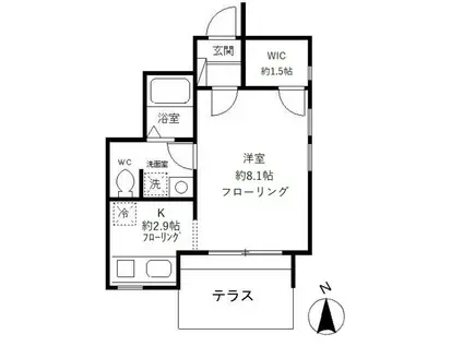 シェソワ井荻(1K/1階)の間取り写真