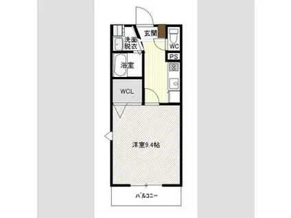 アロッジオ宮塚(1K/2階)の間取り写真