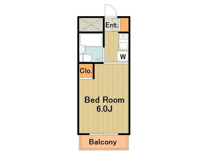 馬引沢ユニット(1K/4階)の間取り写真