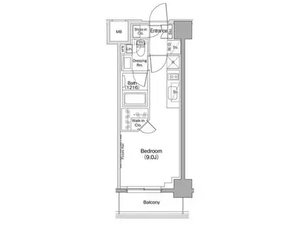 ザ・パークハビオ西大井(ワンルーム/3階)の間取り写真