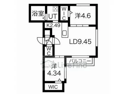 IMPERIAL TOPAZ(2LDK/3階)の間取り写真