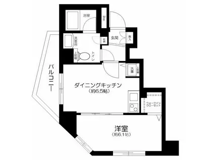 ラグジュアリーアパートメント文京千石(1DK/2階)の間取り写真