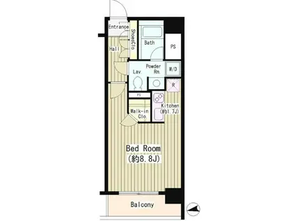 CITY CURRENT大手町 CITY CURRENT大手町(ワンルーム/12階)の間取り写真