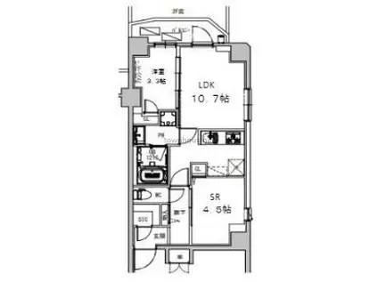 S-RESIDENCE瑞江(1SLDK/6階)の間取り写真