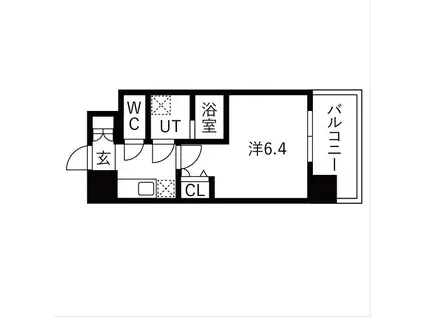 ワールドアイ大阪イースト CITY(1K/13階)の間取り写真