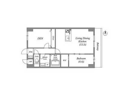 GROOVE豊中レジデンス(1SLDK/6階)の間取り写真