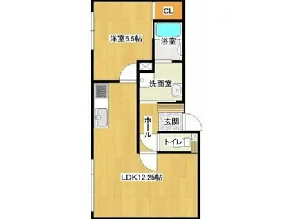 NMY II(1LDK/1階)の間取り写真