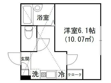 グローブ練馬桜台(1K/2階)の間取り写真