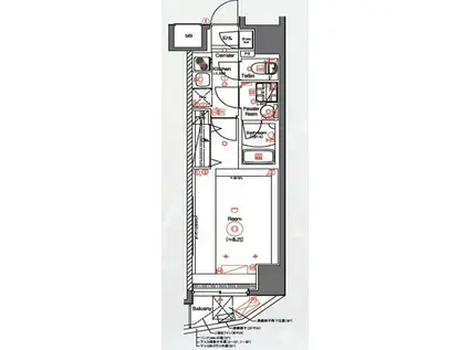 シーネクスプレミアム 浅草橋(1K/4階)の間取り写真