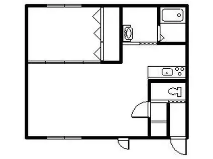 コンフォート10・14(1LDK/1階)の間取り写真
