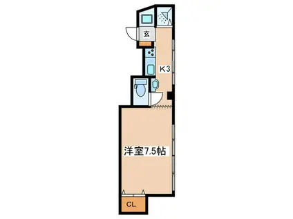 MODERN LAND(1K/2階)の間取り写真