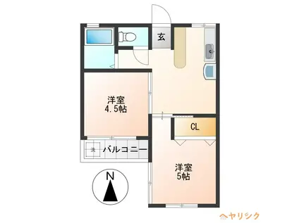 丸協マンション(2DK/3階)の間取り写真