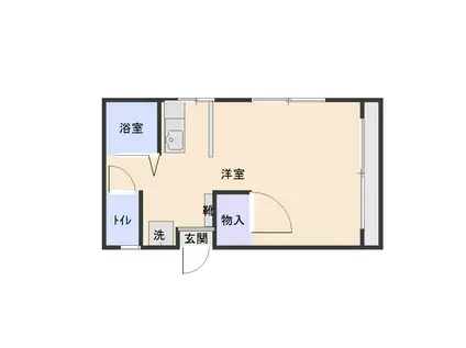 フレンドコーポ福留(ワンルーム/2階)の間取り写真