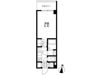 プライマル錦糸町(1K/2階)の間取り写真