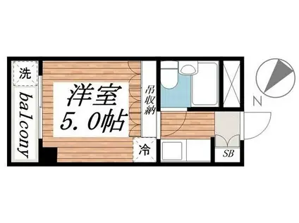 SIRIUS相之川(1K/1階)の間取り写真