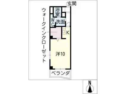 パレ・ジュイール(ワンルーム/2階)の間取り写真