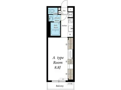 リブリ・LENIENT II(1K/1階)の間取り写真