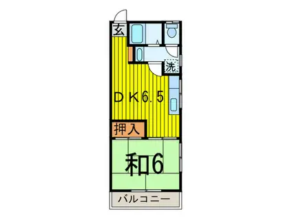 コスモハウス(1DK/1階)の間取り写真