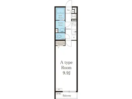 リブリリベルタス中央林間(1K/3階)の間取り写真