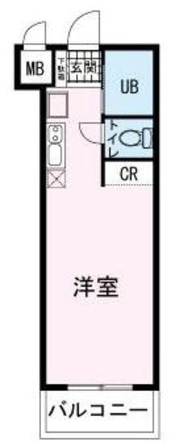 第3のぼりマンション(1K/4階)の間取り写真