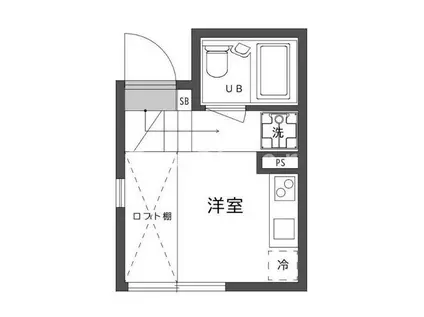 D-BASE王子神谷(ワンルーム/1階)の間取り写真