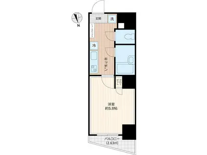 ALATO大森MUTE(1K/2階)の間取り写真