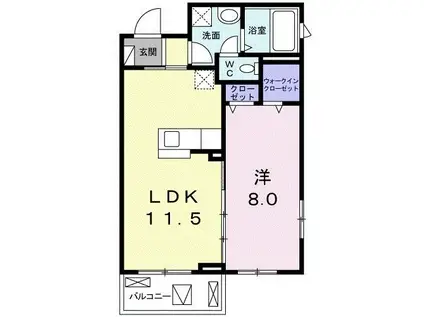 スピティ根津(1LDK/4階)の間取り写真