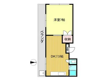 中村マンション(1DK/3階)の間取り写真