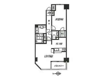 リベラル桜新町(1LDK/2階)の間取り写真