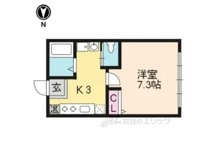 明治館岡崎(1K/3階)の間取り写真