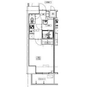 S-RESIDENCE四日市駅前COULEUR FR・家具(1K/9階)の間取り写真