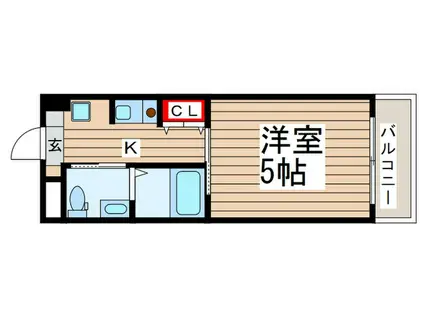 ドエルI(1K/3階)の間取り写真