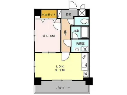 メゾンDEウノ(1LDK/3階)の間取り写真