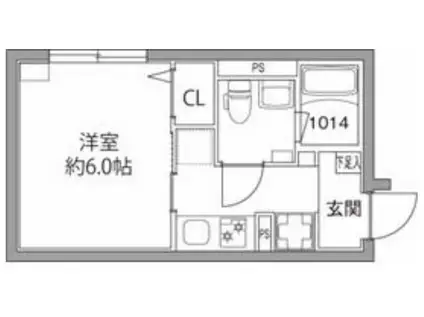 レピュア板橋本町レジデンス(1K/4階)の間取り写真