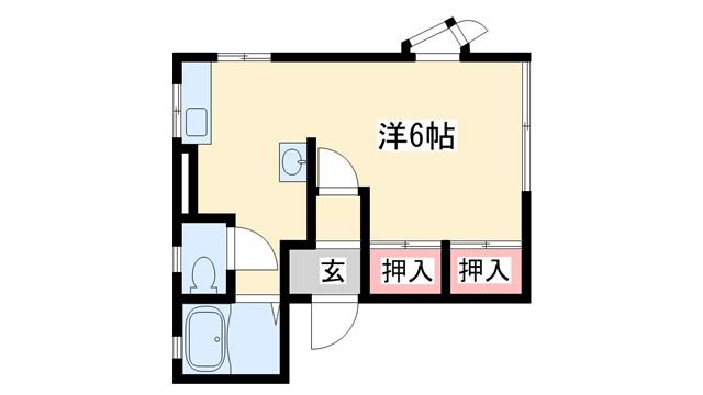 ファレ神明(1K/1階)の間取り写真