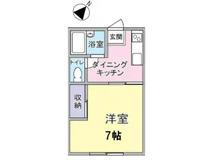 サンハイツコーノ(1K/2階)の間取り写真