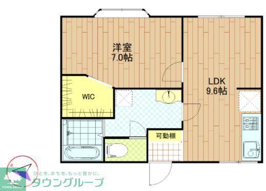 クレール(1LDK/1階)の間取り写真