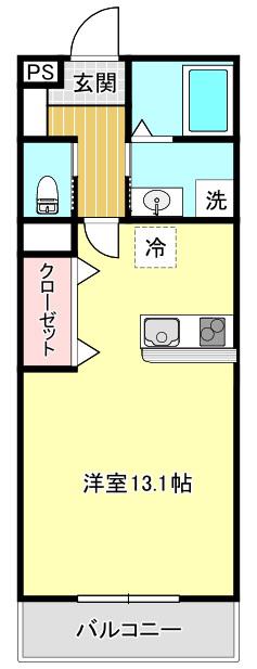 東武東上線 朝霞台駅 徒歩4分 2階建 築4年(ワンルーム/1階)の間取り写真