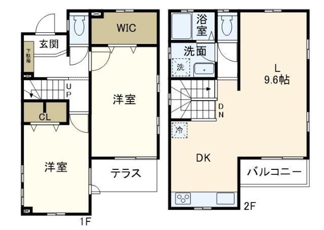 ラフィーネ深沢(2LDK/1階)の間取り写真