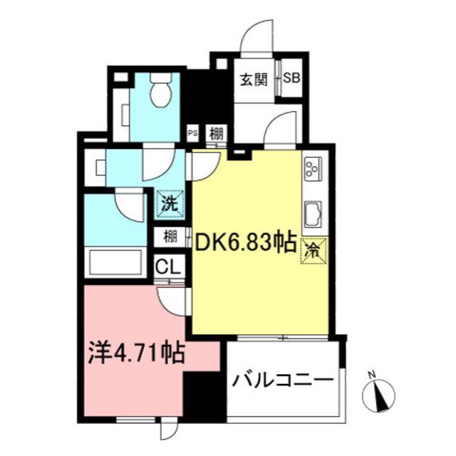 アトラス恵比寿(1DK/2階)の間取り写真